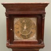 19TH CENTURY SHROPSHIRE LONGCASE CLOCK oak encased, thirty-hour, brass dial to John Joyce of