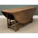 SUBSTANTIAL OAK GATE-LEG TABLE circa 1900s, on turned and block supports, 76 (h) x 169cms (width/ - Image 1 of 6