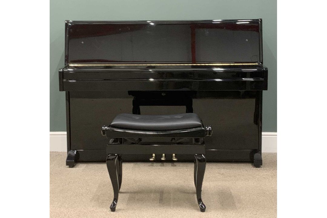 MODERN EBONISED PIANO being a fine, rarely used example, overstrung and by Steinmüller, 109 (h) x - Image 2 of 10