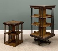 REVOLVING BOOKCASE & ANOTHER with the complete example labelled 'Trubner & Co of London', 124 (h)