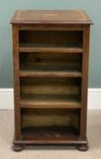 EDWARDIAN MAHOGANY DOUBLE SIDE BOOKCASE having shell inlay, 81 (h) x 47 (w) x 47cms (d)