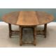 SUBSTANTIAL OAK GATE-LEG TABLE circa 1900s, on turned and block supports, 76 (h) x 169cms (width/ - Image 3 of 6