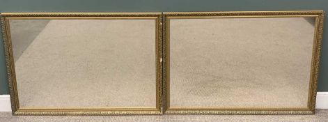 PAIR OF LARGE GILT FRAMED WALL MIRRORS, 96 x 131cms Provenance: private collection Conwy