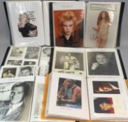 COLLECTION OF AUTOGRAPHS, in various formats, mainly signed photographs, predominantly music