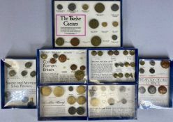 LARGE VARIED SELECTION OF BRITISH & WORLD COINS including replica museum coins in display boxes etc.