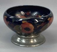 MOORCROFT 'POMEGRANATE' BOWL with hammered pewter base, 13 (h) x 21cms (diam.) Provenance: private