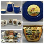 LARGE GROUP OF CERAMICS including reproduction Chinese fish bowl, 25cms (h), Wedgwood Colonnade