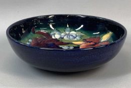 MOORCROFT ORCHID PATTERN FRUIT BOWL, signed William Moorcroft and with impressed marks, 8 (h) x 27.