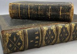 VINTAGE/ANTIQUARIAN BOOKS including two Welsh bibles, Cassell's History of England in eight