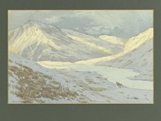 DAVID WOODFORD (English, works Wales b.1938) watercolour - entitled verso 'In Cwm Idwal', signed