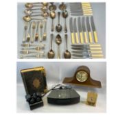 GROUP OF COLLECTABLES including a Bose Wave Radio CD model AWRC3G, leather bound Welsh bible with