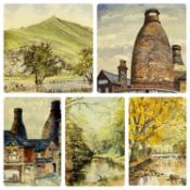 VARIOUS ARTISTS/MEDIUMS: DAVID S. DODD (British 20th Century) two watercolours - 'Garfield Works