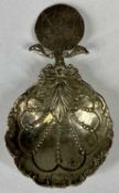 CONTINENTAL SILVER CADDY SPOON having coin handle, Chester import marks for Berthold Muller 1902, 11