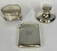 SILVER COLLECTABLES comprising Edward VII silver card case of plain form, engraved with monogram,
