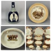 GROUP OF CERAMICS including five Grimwades WWI plates, decorated with Bairnsfather cartoons,