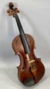 GERMAN VIOLIN, early 1900s by Adolf Schindler, Neustadt, 38cm back, in case Provenance: private