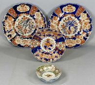 TWO JAPANESE IMARI CIRCULAR CHARGERS, early 20th century with traditional decoration, 36cms (diam.),