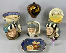 COLLECTION OF ROYAL DOULTON including figurine 'Maureen' M85, three character jugs 'Don Quixote', '