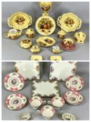 CHINA & TEAWARE ASSORTMENT including Aynsley Orchard Gold cabinet china (15 pieces) and Royal Albert