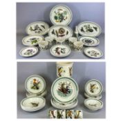 PORTMEIRION TABLEWARE with 'Birds of Britain' and 'Botanic Garden' designs, including dinner plates,
