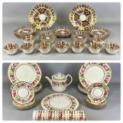 ROYAL WORCESTER 'ROYAL GARDEN' DINNER & TEA SERVICE, 24 pieces including teapot and cake stand and a