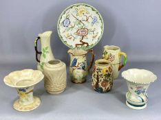 COLLECTION OF DECORATIVE 20TH CENTURY BRITISH CERAMICS including H.J. Wood 'Chinese Rose' circular
