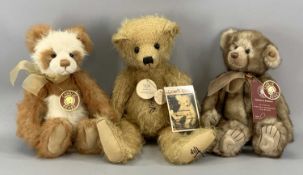 THREE CHARLIE BEARS, 'Bartholomew' CBM16020, 'Stevie' CB193905D and 'Primrose' CB183962A Provenance: