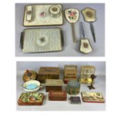 VINTAGE TOYS & COLLECTABLES including a Codeg child's till, Chad Valley tin plate spinning top, tins