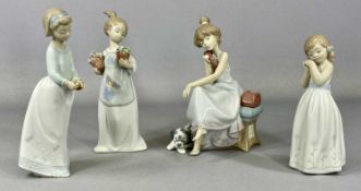 FOUR BOXED LLADRO FIGURINES being 'Chit Chat' 05466, 'My Sweet Princess' 01006973, 'Pots Full of