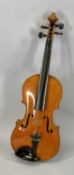 GERMAN VIOLIN, circa 1900, 37cm two-piece back, in wooden case Provenance: private collection Powys