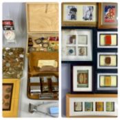 VINTAGE ADVERTISING TINS in presentation frame and other collectables Provenance: private collection