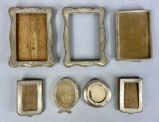 SIX ASSORTED SILVER FACED PHOTOGRAPH FRAMES including pair, Birmingham 1916, 17 x 7cms Provenance: