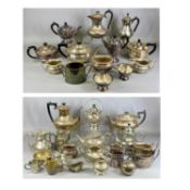 ASSORTED SILVER PLATED TEA WARE contained within two boxes Provenance: private collection Conwy