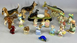 ASSORTED 20TH CENTURY CERAMICS, Beswick, Royal Doulton etc. including various Bunnykins figures,