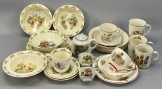 NURSERY WARE including Royal Doulton Bunnykins, Washington Pottery and Crownford bowls, plates