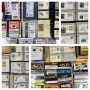 LARGE COLLECTION OF FIRST DAY COVERS, POSTCARDS & STAMPS, some in albums Provenance: deceased estate