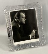 LARGE WATERFORD CRYSTAL PHOTOGRAPH FRAME with easel back, 34.5 x 29cms Provenance: private