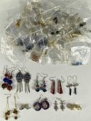 COSTUME JEWELLERY, collection of 50 various pairs of earrings Provenance: private collection Conwy