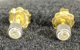 PAIR OF 18CT GOLD DIAMOND STUD EARRINGS, approx. 0.25ct each Provenance: private collection Conwy