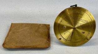 NEGRETTI & ZAMBRA WEATHER FORECASTER with lacquered brass dial, easel stand, signed, patent 6278,