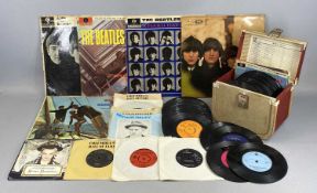 COLLECTION OF LP & SINGLE RECORDS including The Beatles 'A Hard Day's Night', 'Please Please Me', '