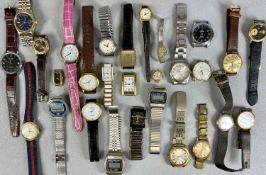 COLLECTION OF GENTS' & LADIES' WRISTWATCHES including retro LCD and vintage Provenance: private