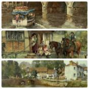 ‡ ERIC R. STURGEON (British 1920-2001) two artist's proof prints - Shire Horses outside cottage,