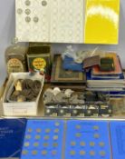 QUANTITY OF BRITISH COINS, MAINLY PRE-DECIMAL including coin collector's folders Provenance: private