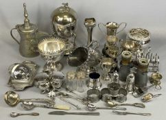 PLATED ITEMS/METALWARE including EPNS egg coddler on stand with burner, EPBM helmet shaped sugar