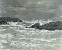 ‡ SIR KYFFIN WILLIAMS RA (Welsh 1918-2016) limited edition 39/350 print - coastal scene, signed with