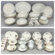 ROYAL ALBERT 'MEMORY LANE' PATTERN DINNER & TEA SERVICE including two circular lidded tureens and