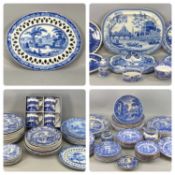 COPELAND SPODE ITALIAN & OTHER BLUE & WHITE TRANSFERWARE, 19th century and later including 'Wild