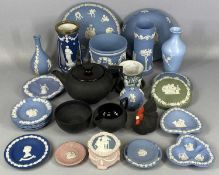ASSORTED WEDGWOOD & OTHER BASALT including teapot, sugar basin and milk jug, jardiniere, various
