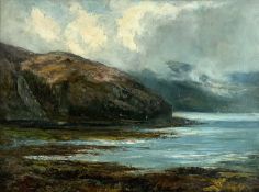H HADFIELD CUBLEY (British 1858 - 1934) oil on canvas - Barmouth, inscribed and dated verso, 44 x